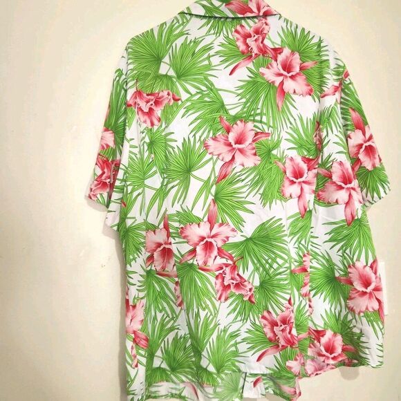 Judith Hart Blouse Size 22W Floral Hawaiian Shirt Front Buttons - Picture 3 of 9